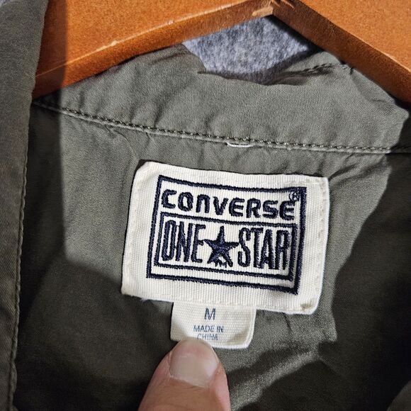Converse One Star Shirt Mens Medium Short Sleeve Western Snap Casual - Picture 7 of 8
